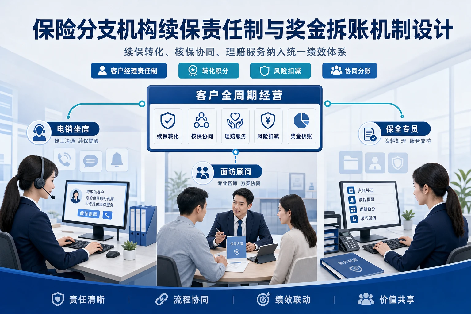 2026年保险分支机构续保责任制与奖金拆账机制设计