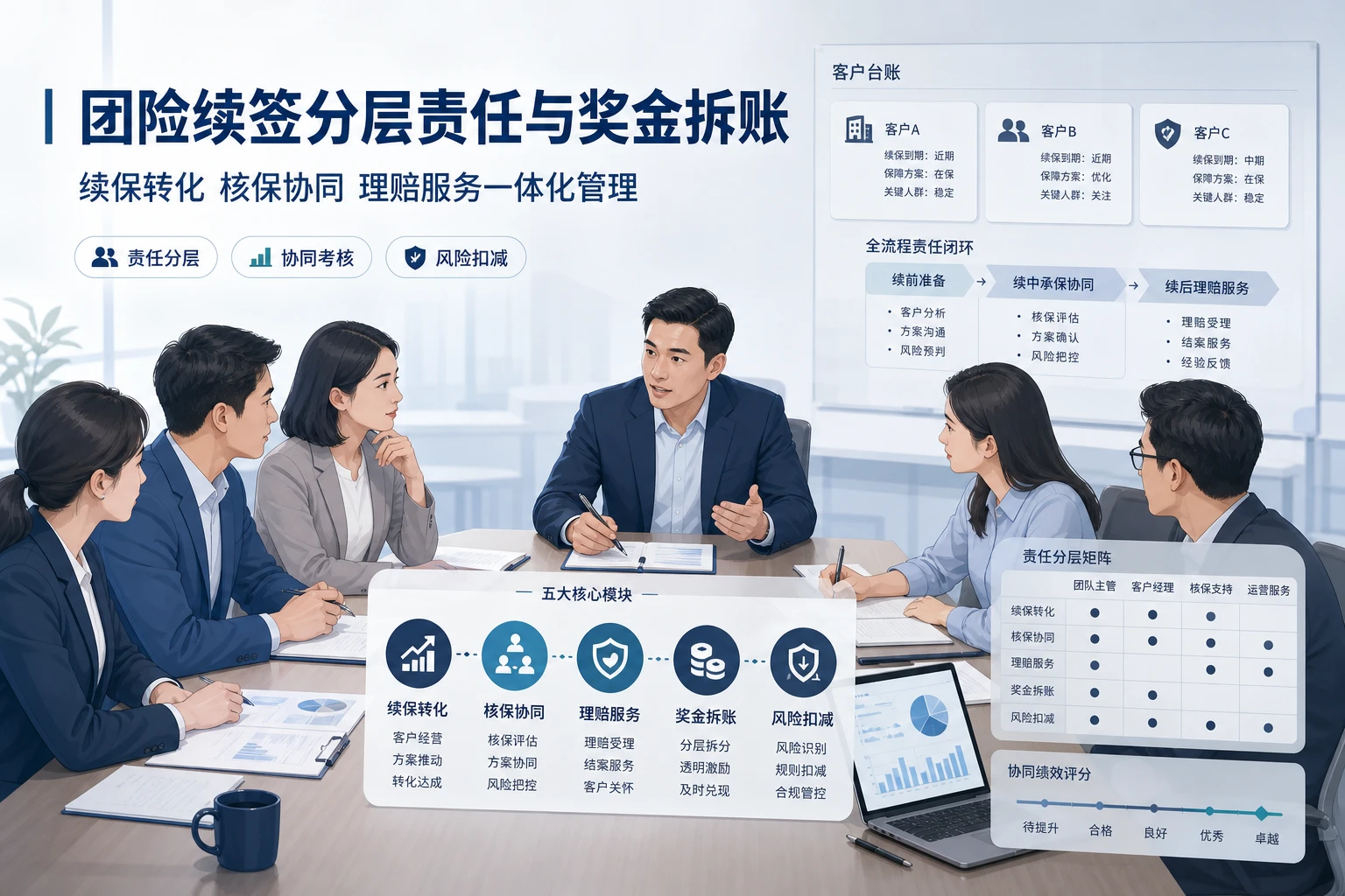2026年团险续签期客户经理分层责任与奖金拆账机制