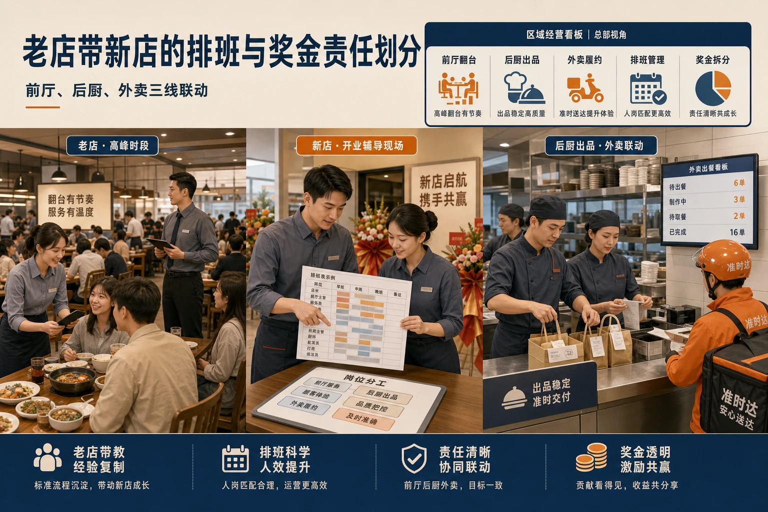 2026年连锁餐饮老店带新店的排班与奖金责任划分