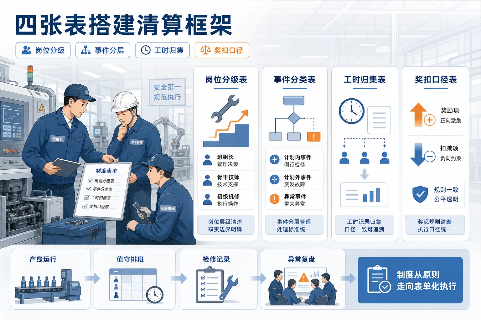 2026年自动化产线改造验收期保全班组分级与激励清算设计
