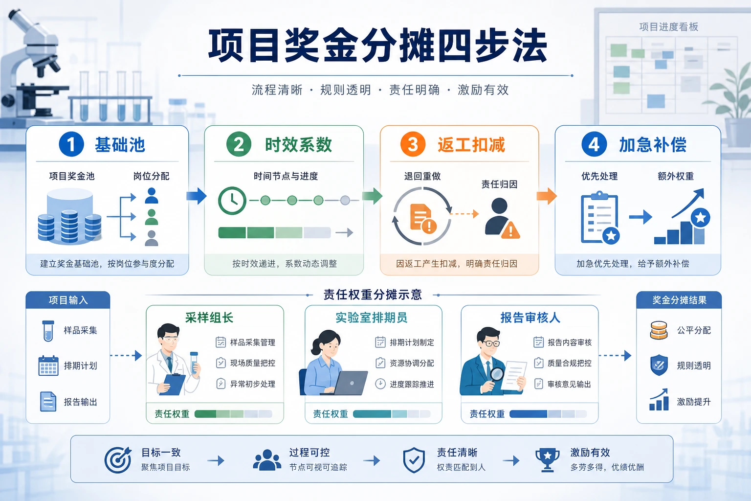 2026年加急检测项目下岗位责任与奖金分摊机制设计