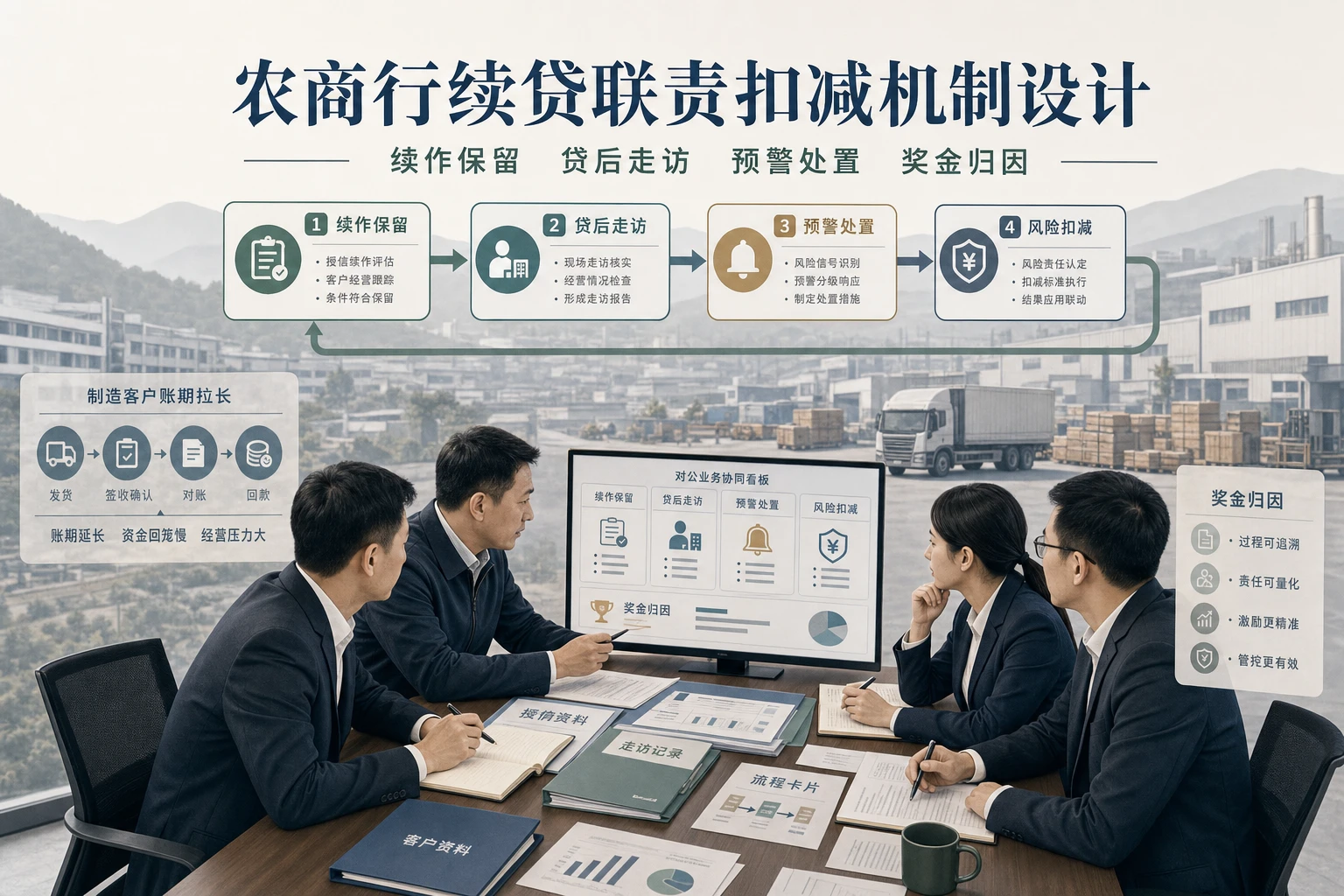 2026年县域制造账期拉长下农商行续贷联责扣减机制设计