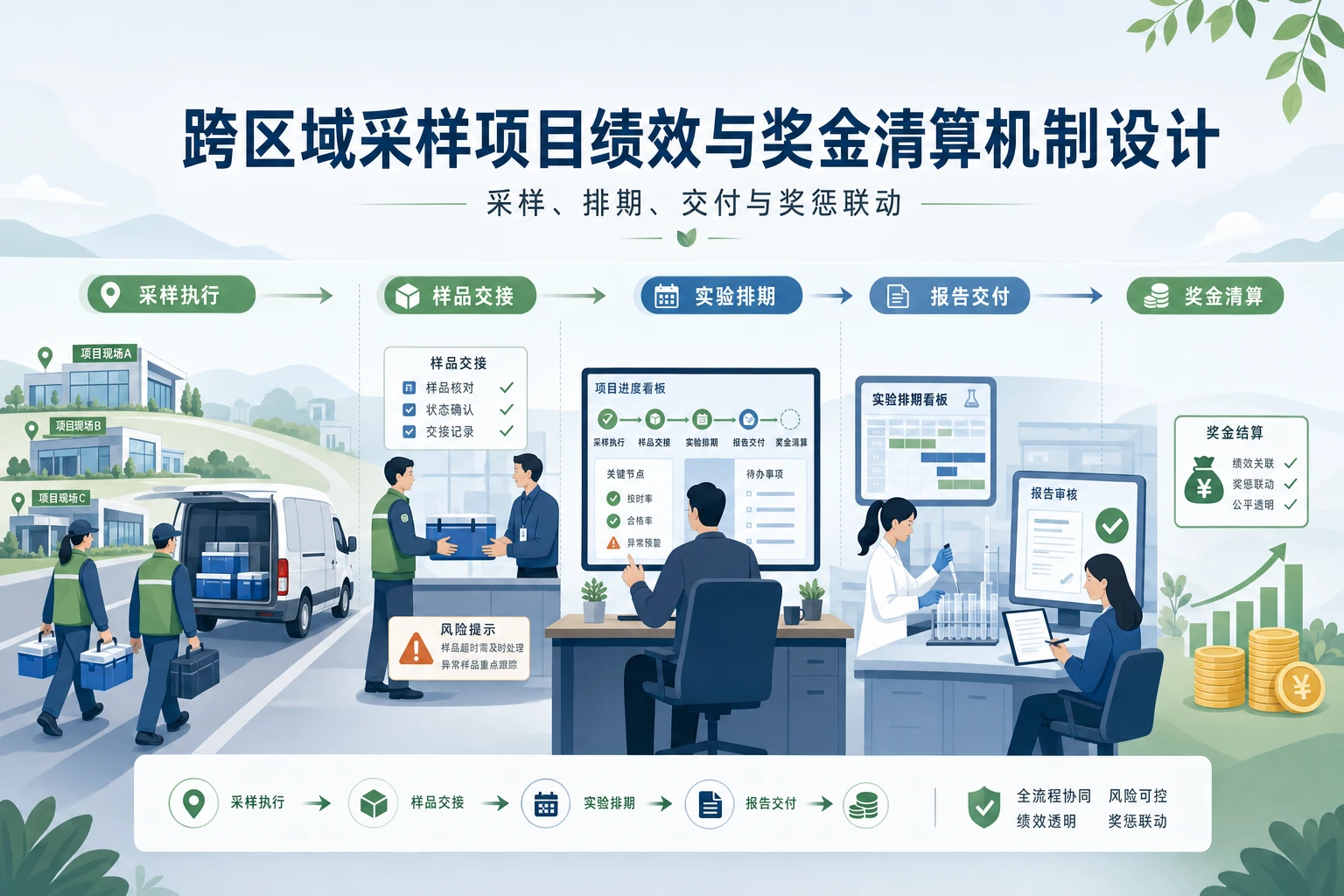 跨区域采样项目绩效与奖金清算机制设计