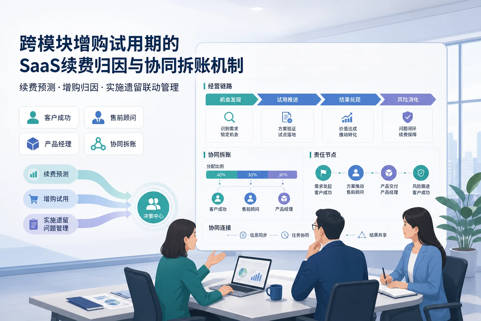 跨模块增购试用期的SaaS续费归因与协同拆账机制（2026年版）