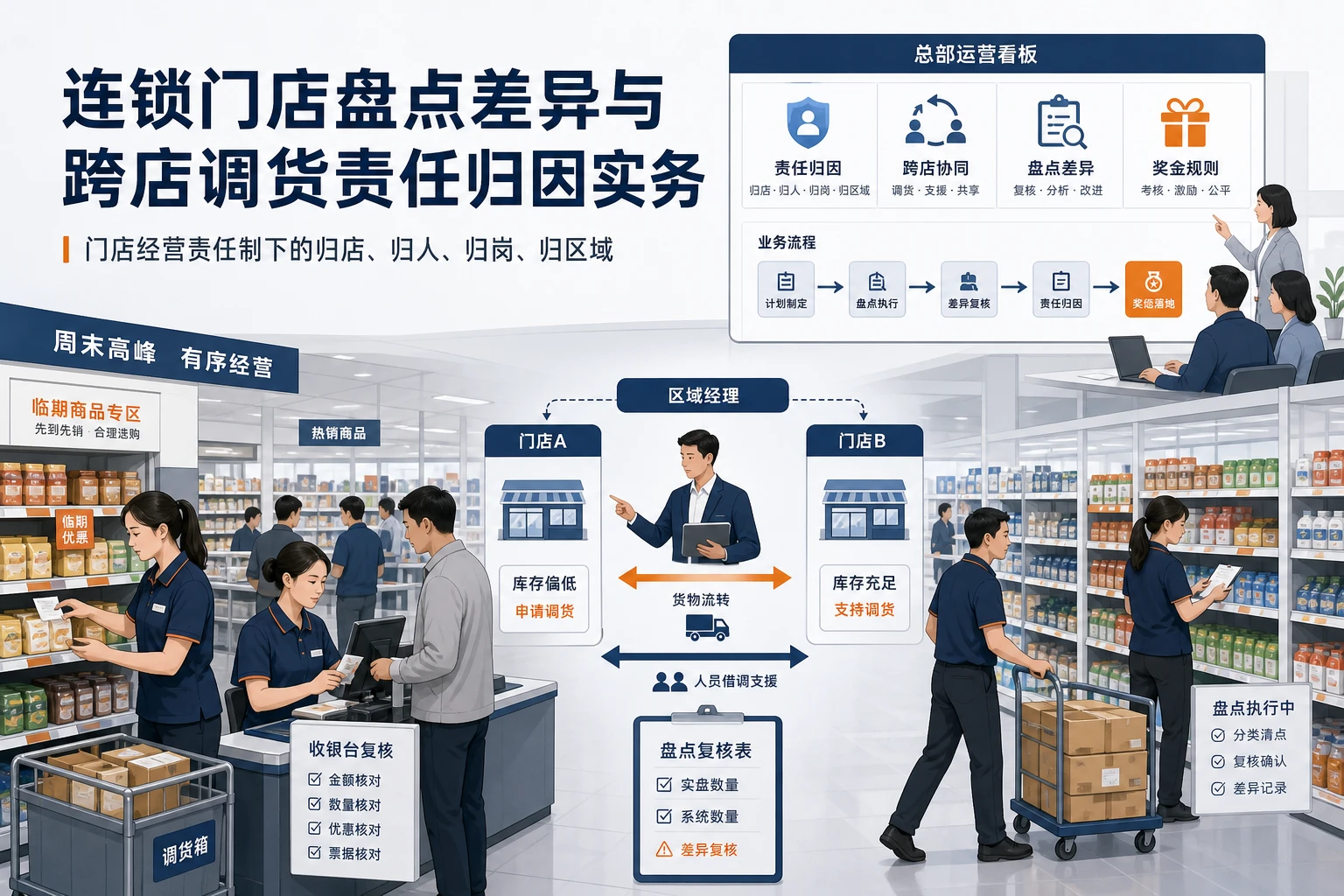 连锁门店盘点差异与跨店调货责任归因实务