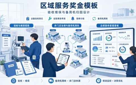 2026年区域服务奖金模板怎么做：医疗器械设备验收、巡检维保与备用机归因表单