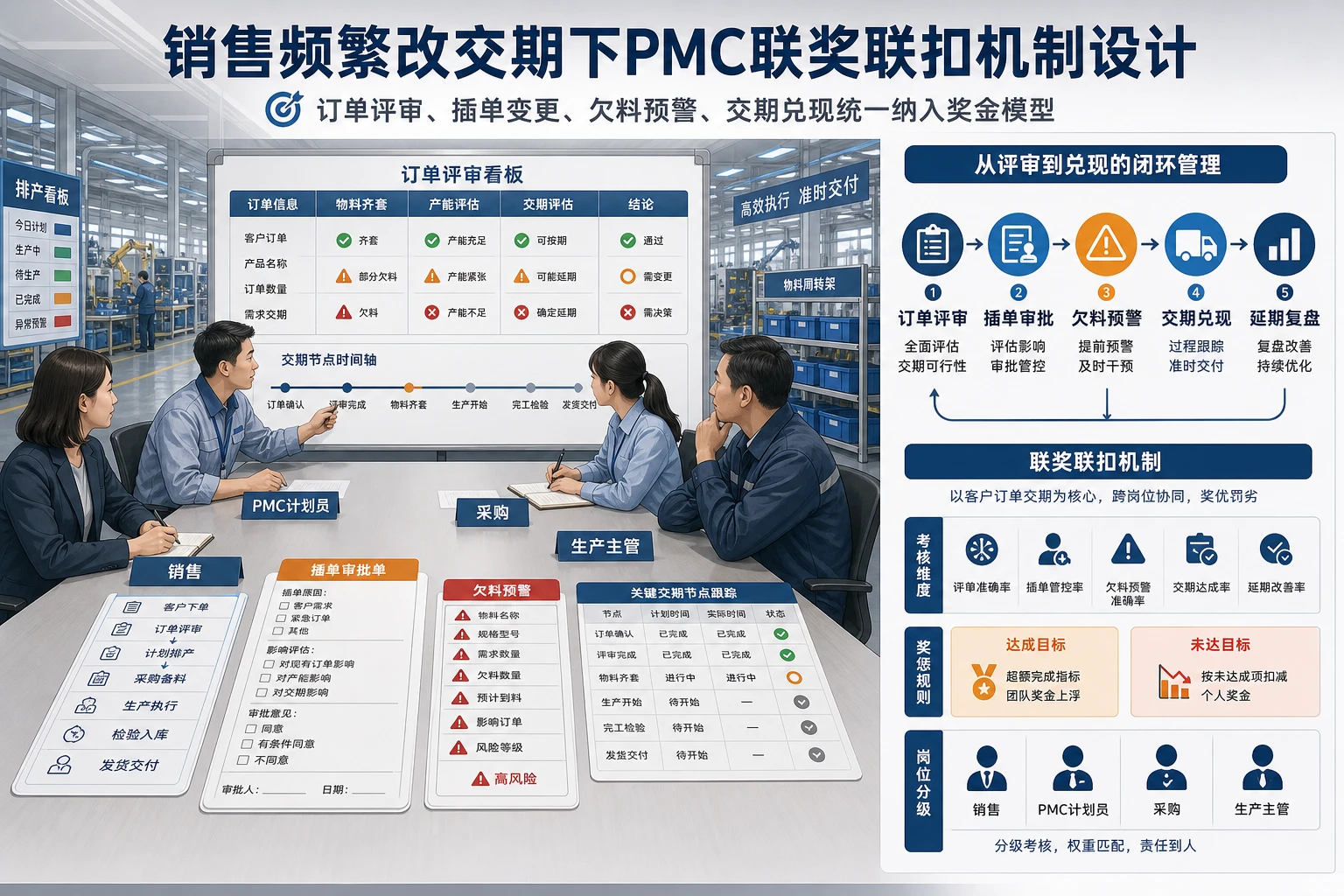 销售频繁改交期下PMC联奖联扣机制设计