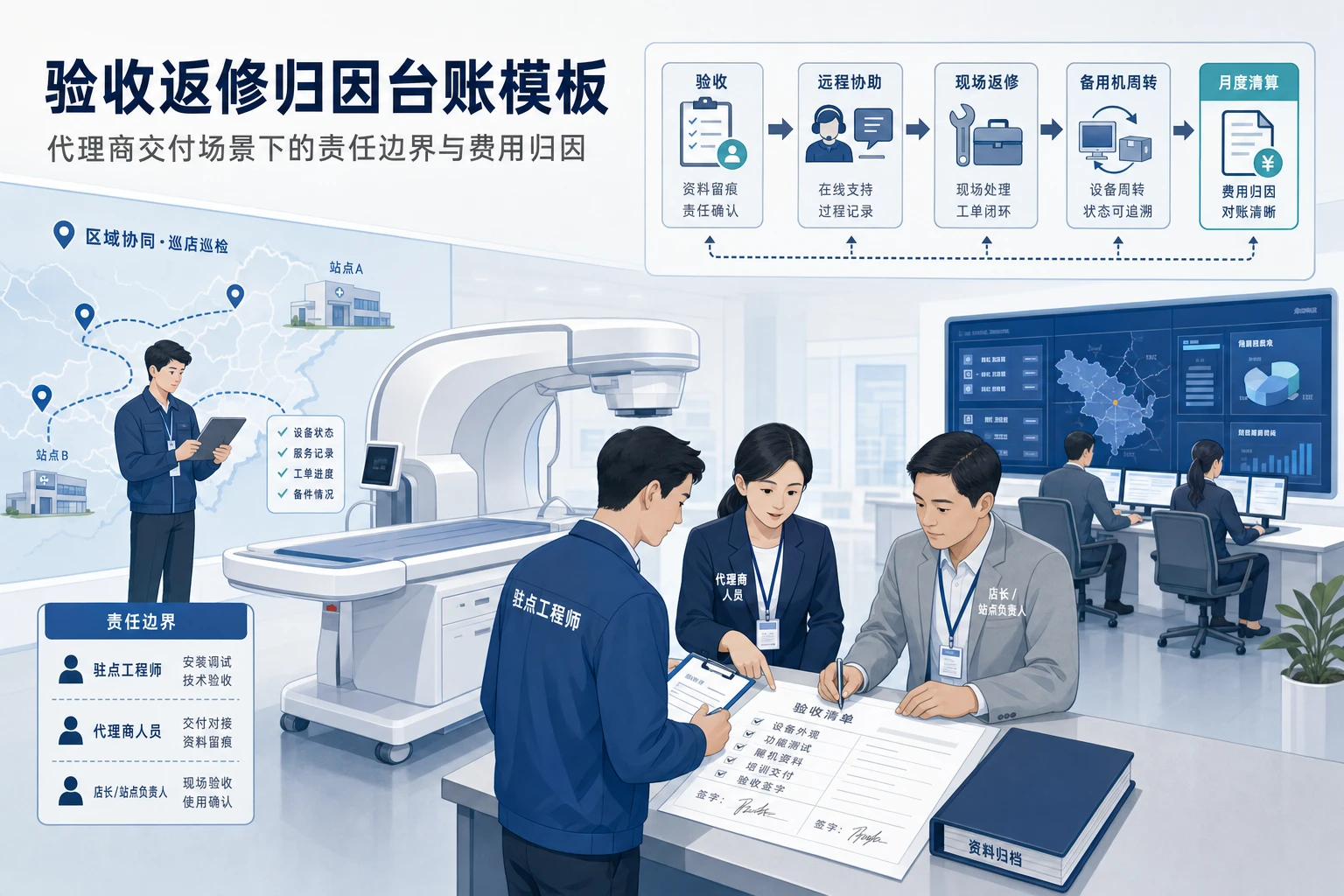 代理商交付占比上升后的验收返修归因台账模板