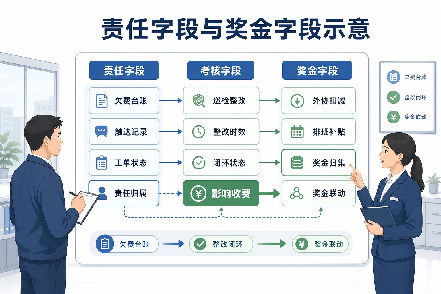 住宅商办混合项目收费联动责任表与奖金模板设计（2026年版）