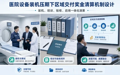 医院设备装机压期下，区域交付奖金清算机制怎么设计：装机验收、临床培训与启用达标一体化