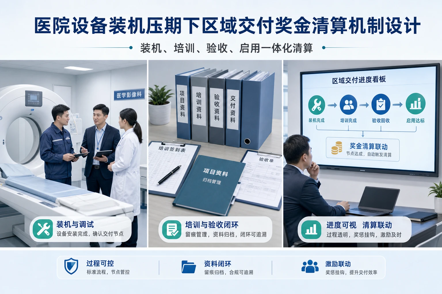 医院设备装机压期下区域交付奖金清算机制设计
