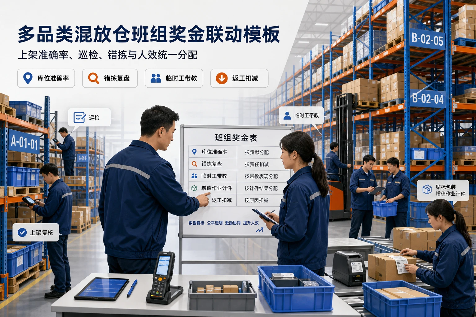 多品类混放仓班组奖金表与错拣联动模板设计（2026年版）