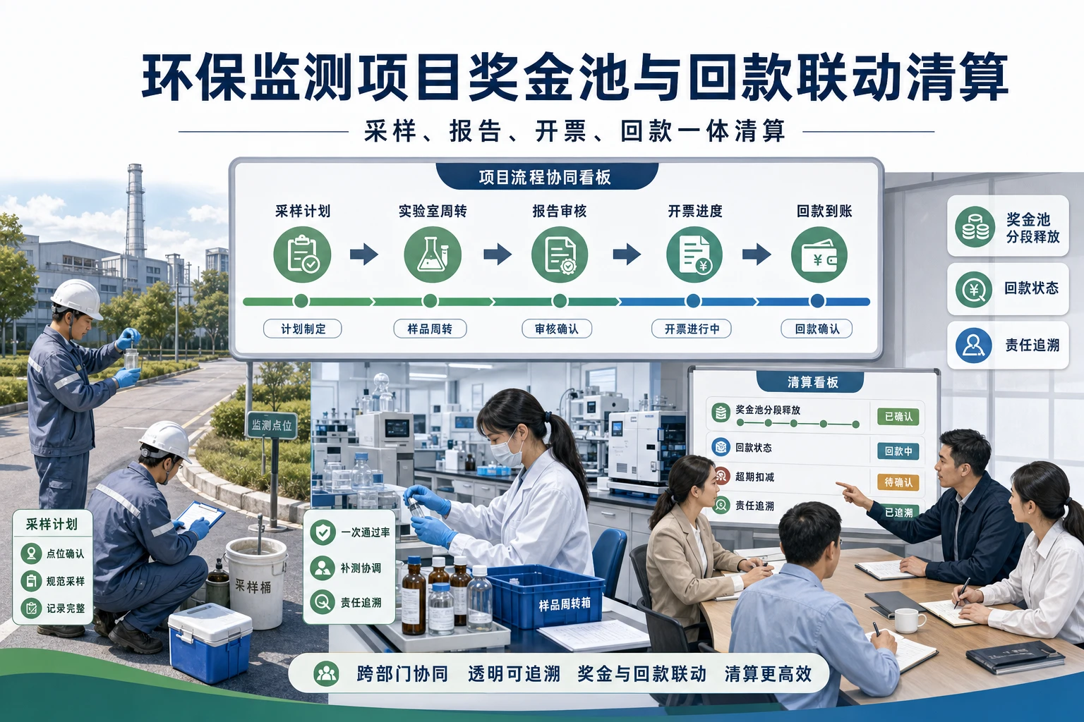 2026年环保监测项目奖金池与回款联动清算机制设计