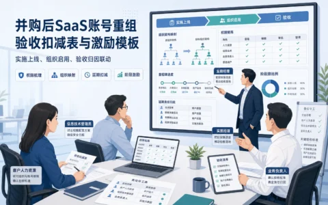 2026年并购后SaaS账号重组验收扣减表模板：权限梳理、组织映射与延期责任归因