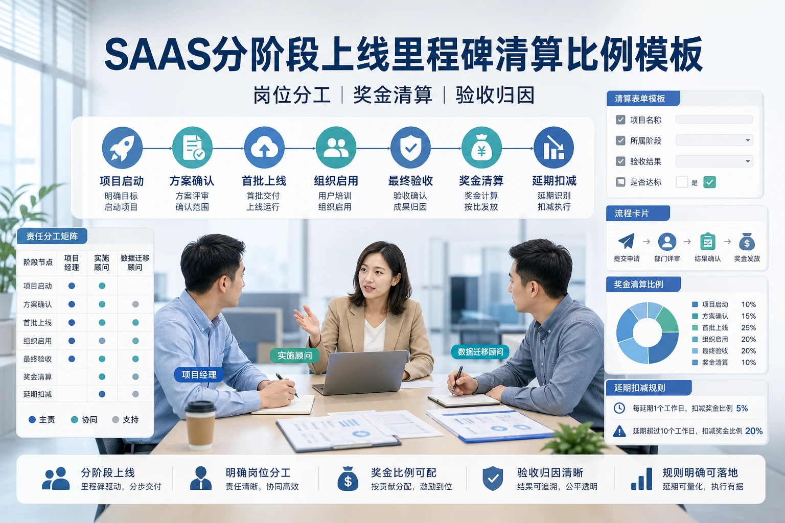 SaaS分阶段上线里程碑清算比例模板设计（2026年版）