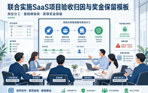 2026年联合实施SaaS项目验收归因模板：里程碑奖金与质保保留机制设计