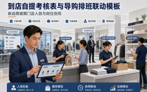 到店自提考核表模板：门店导购排班、区域复核与总部协同落地指南