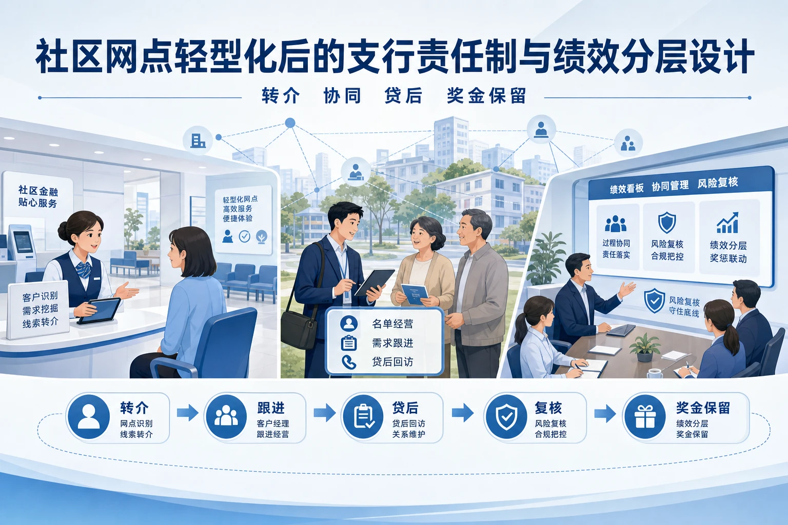 社区网点轻型化后的支行责任制与绩效分层设计