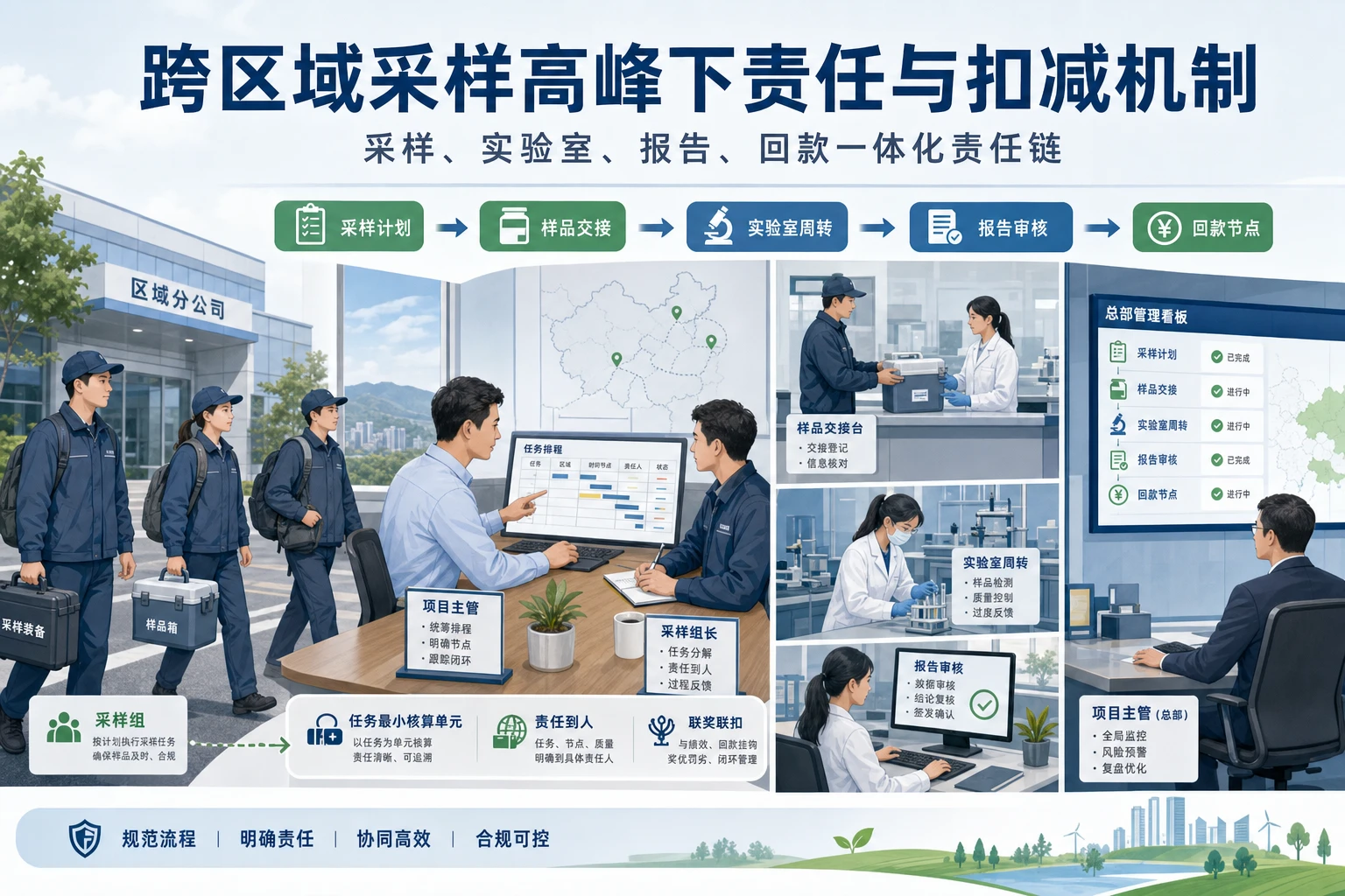跨区域采样高峰下环保监测项目班组责任与扣减机制设计