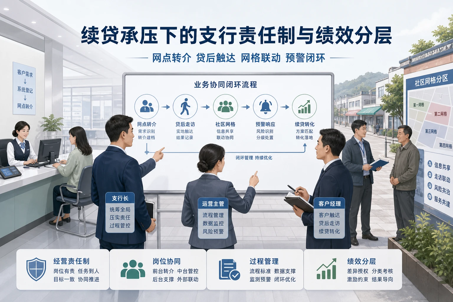2026年续贷承压下农商行支行责任制与绩效分层设计