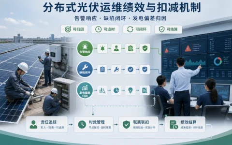 2026年分布式光伏运维绩效怎么设计：告警响应、缺陷闭环与发电偏差扣减机制