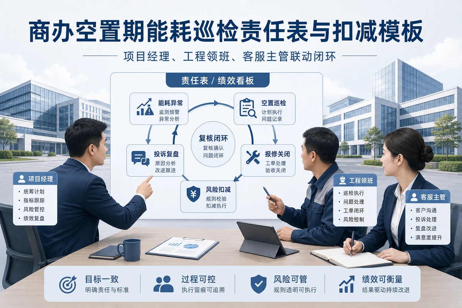 2026年商办空置期能耗巡检责任表与扣减模板设计