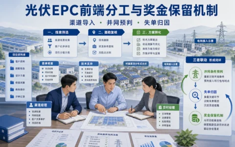 光伏EPC县域渠道扩张下的前端分工、失单归因与奖金保留机制（2026年版）