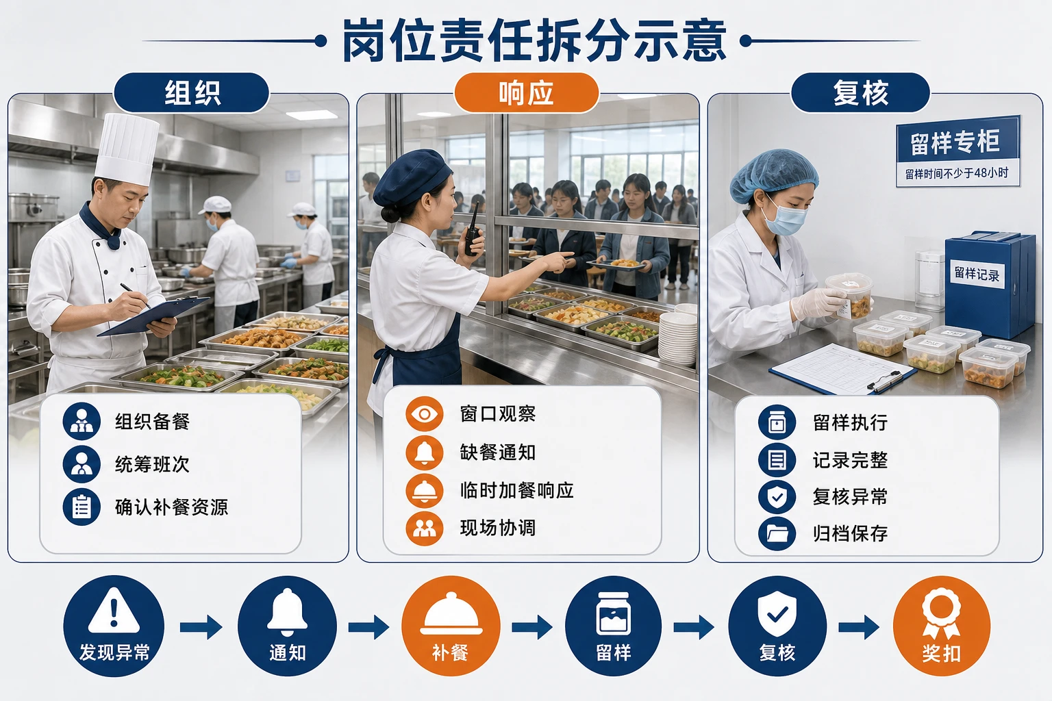 校园园区食堂断档补餐时效与留样奖扣表模板