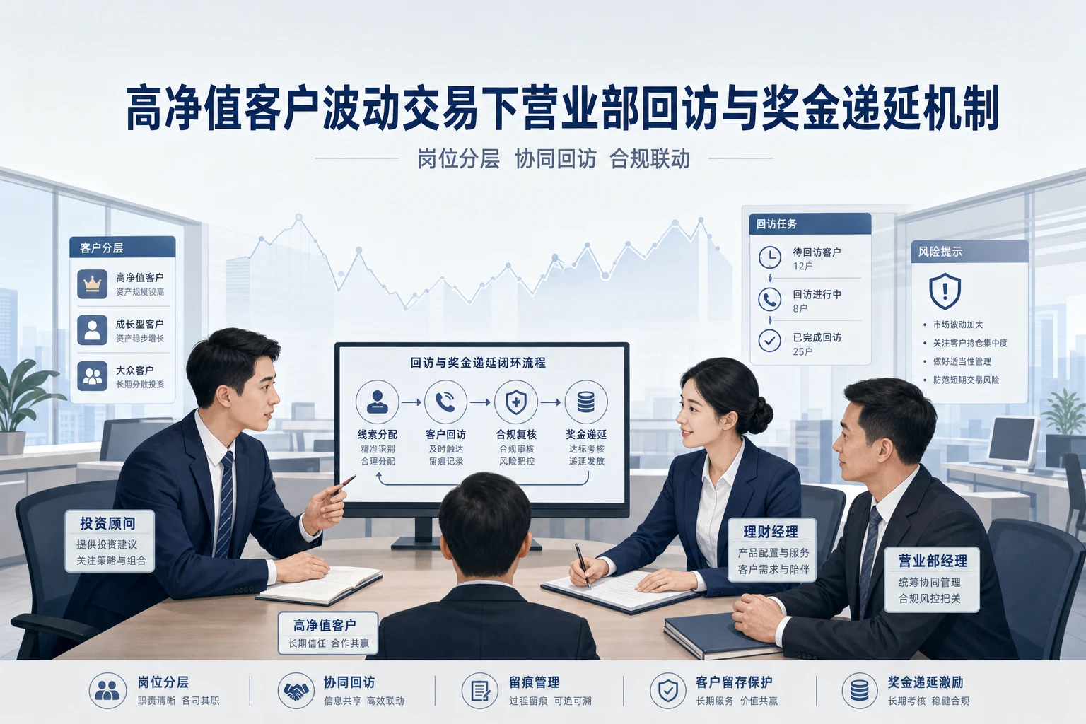 高净值客户波动交易下营业部回访与奖金递延机制