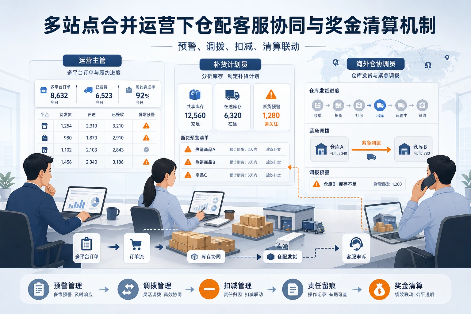 2026年多站点合并运营下仓配客服协同与奖金清算机制