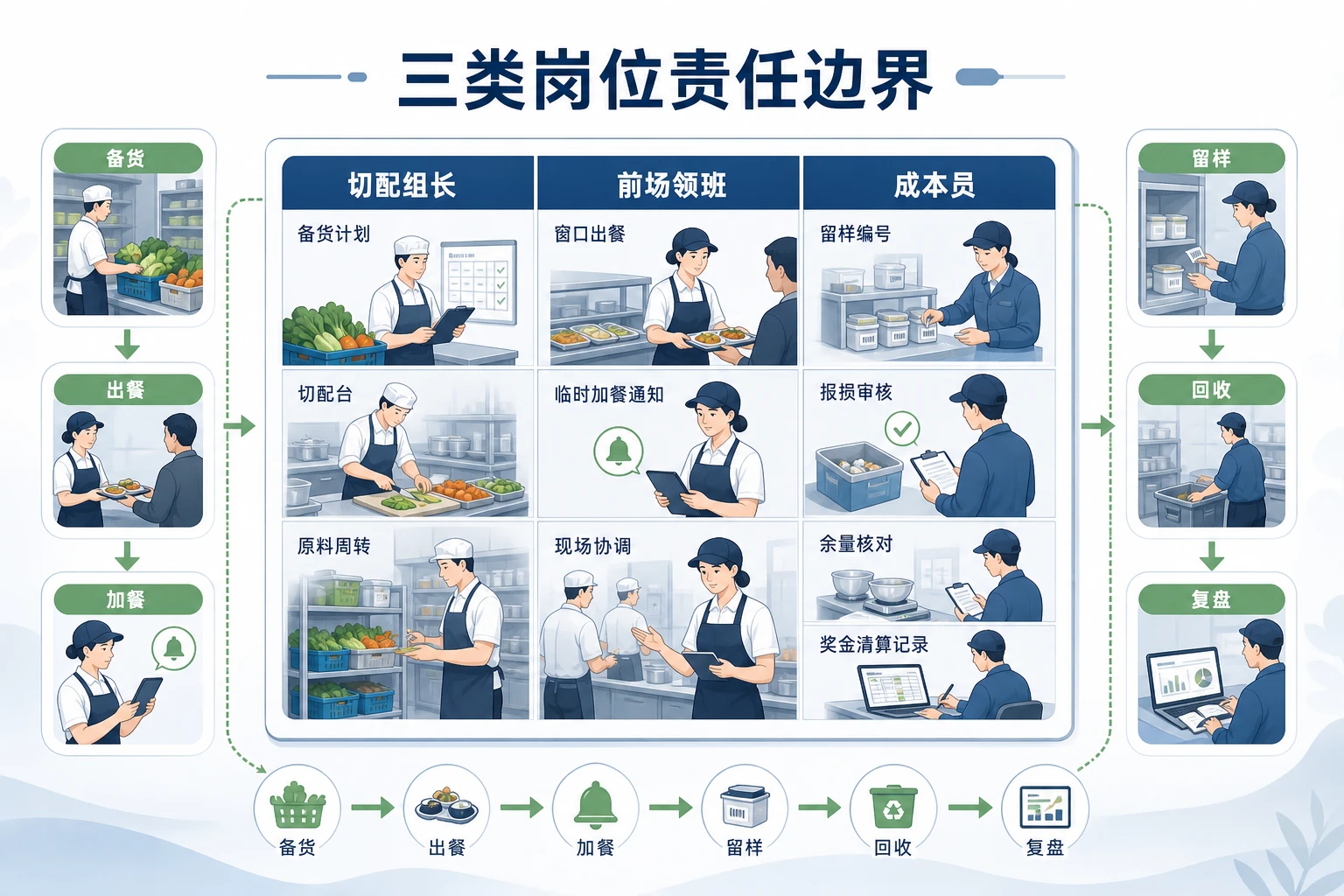 企业食堂包间接待并行窗口供餐责任划分奖扣表模板(2026年版)