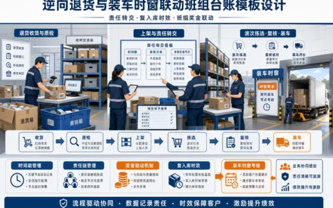 逆向退货责任转交台账模板：装车时窗联动与仓配班组奖金分配指南