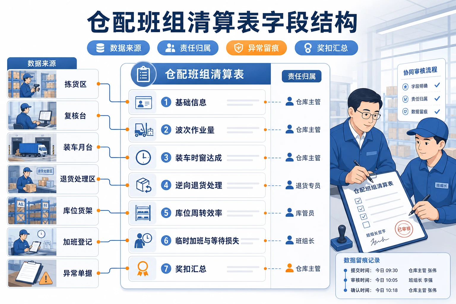 2026年混合作业仓配班组清算模板与奖金分配表设计
