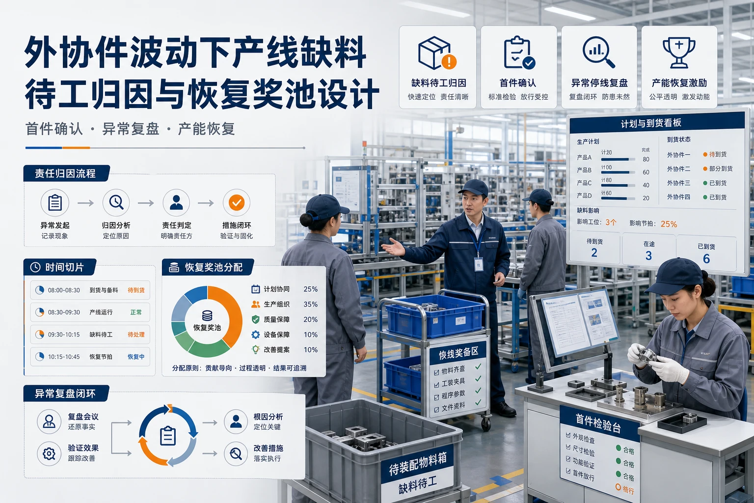 外协件波动下产线缺料待工归因与恢复奖池设计