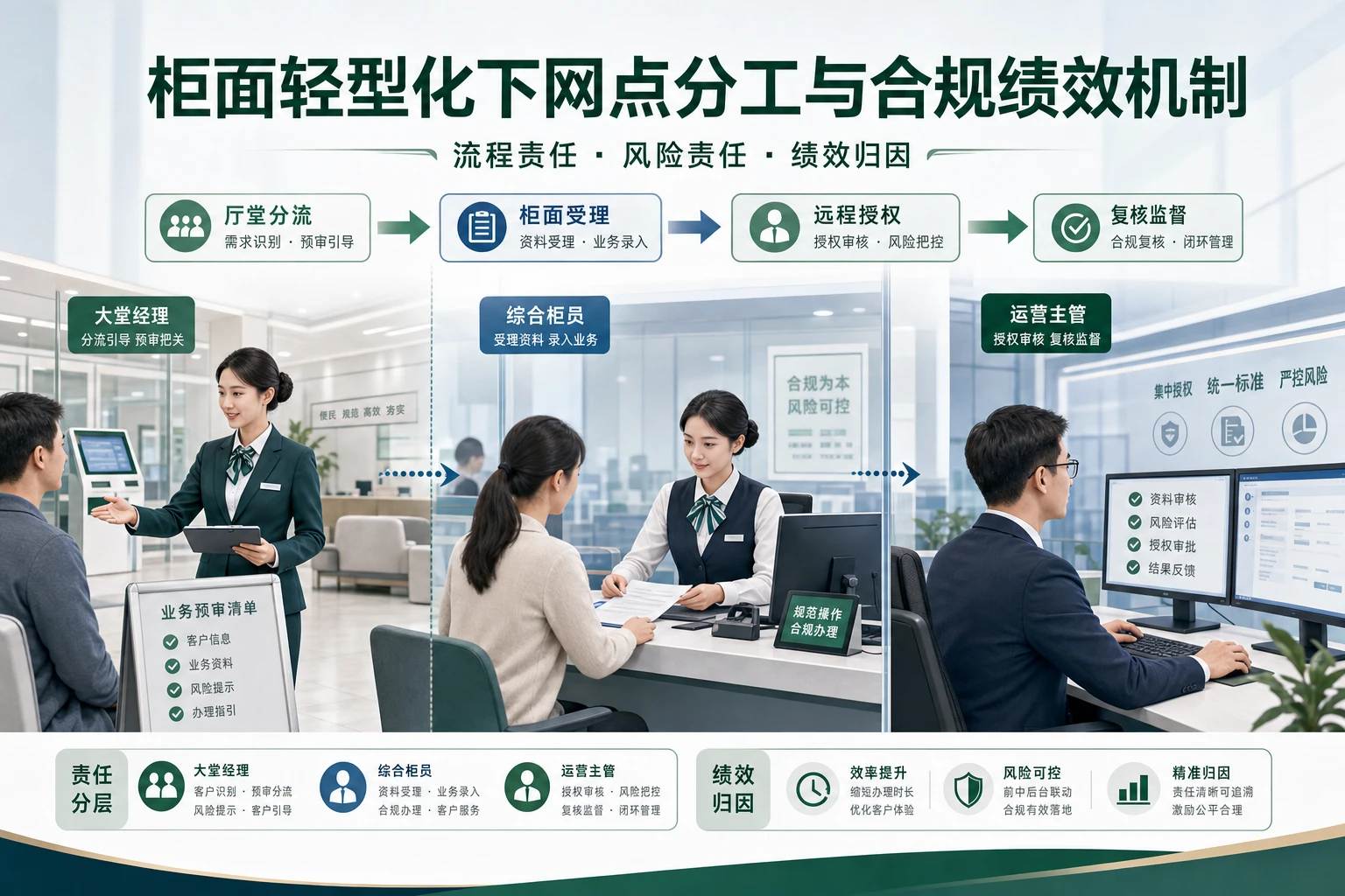 柜面轻型化下农商行网点分工与合规绩效机制设计（2026年版）
