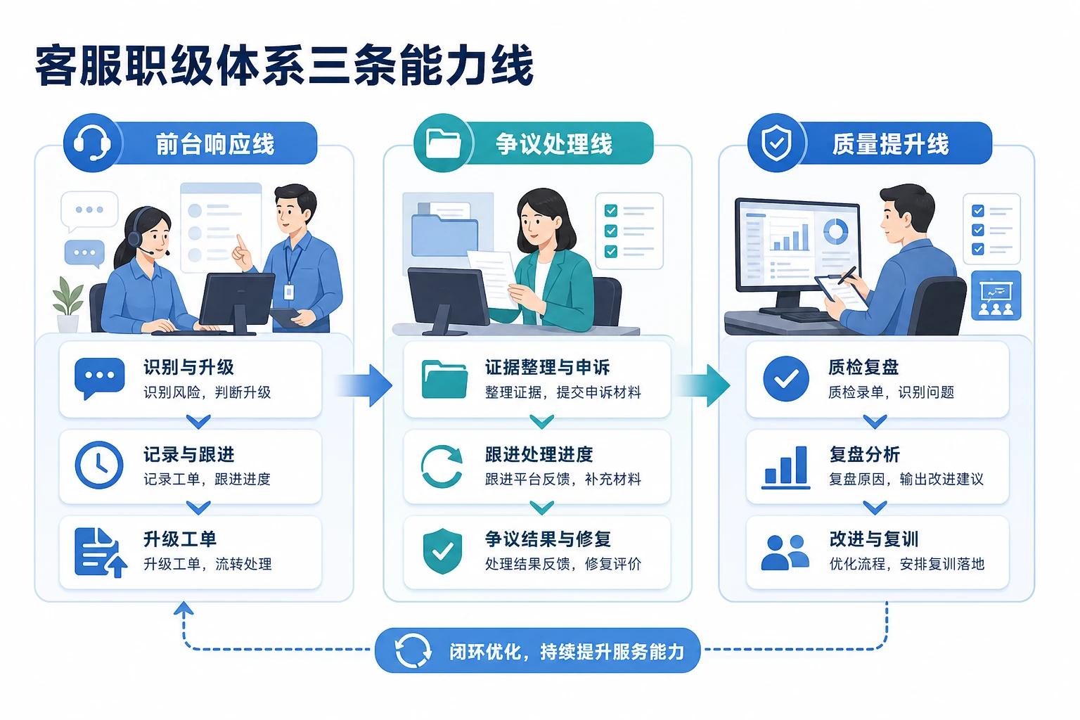 跨境电商多店铺客服职级体系与争议绩效闭环设计