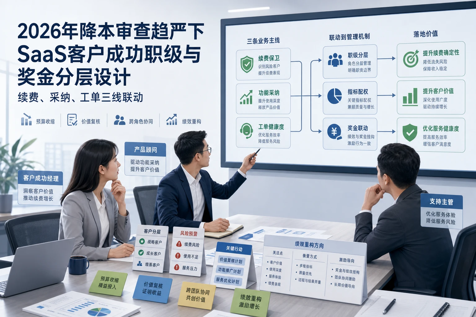 2026年降本审查趋严下SaaS客户成功职级与奖金分层设计