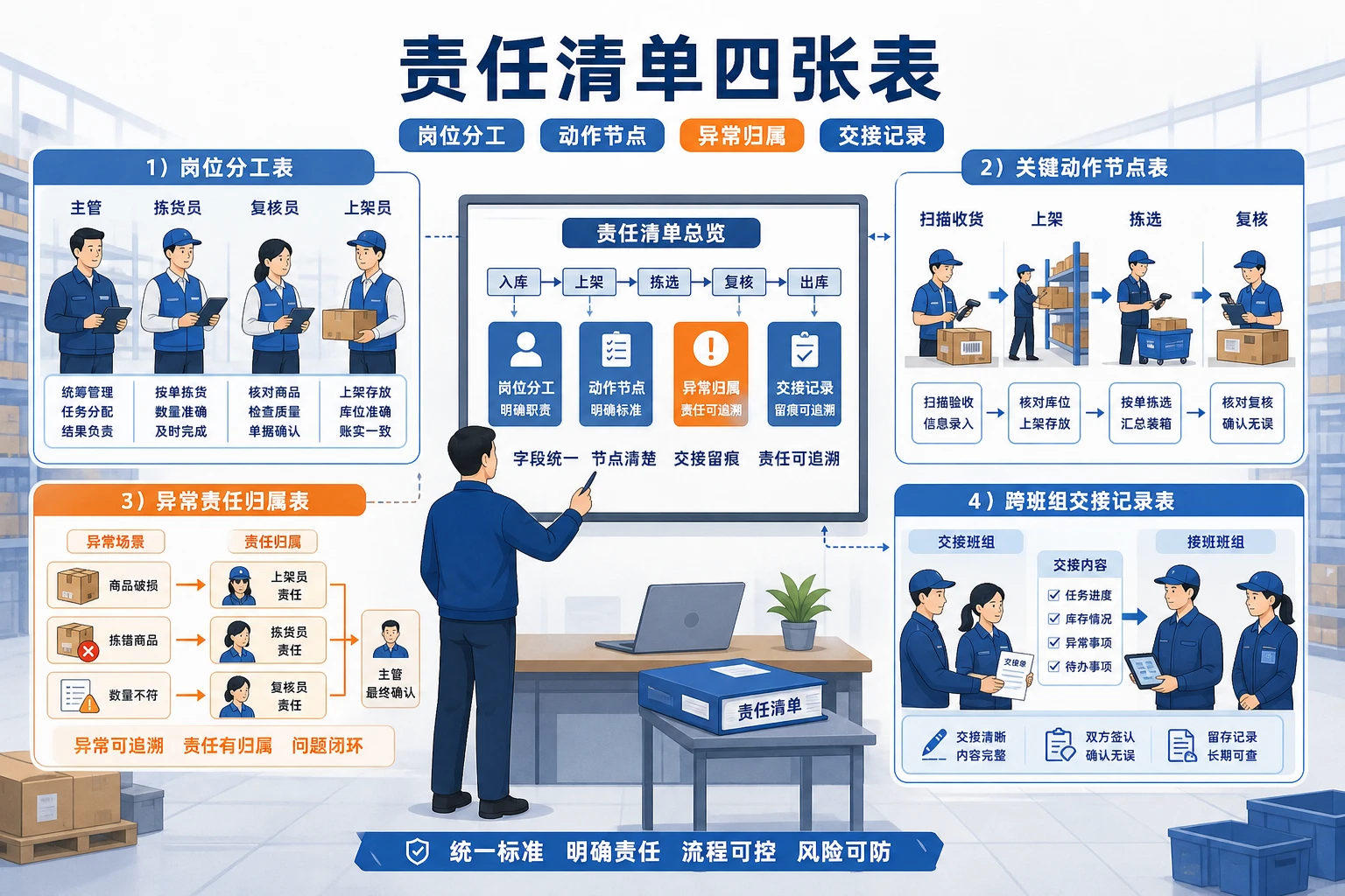 2026年退货逆向件上升期仓配责任清单与人效台账模板