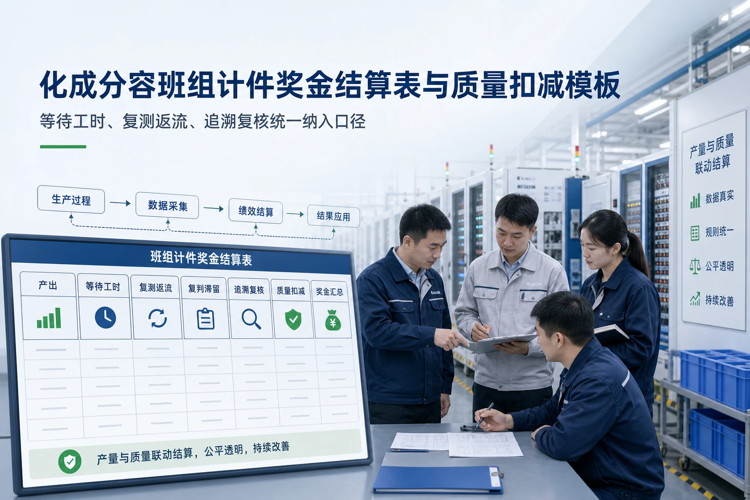 化成分容班组计件奖金结算表与质量扣减模板(2026年版)