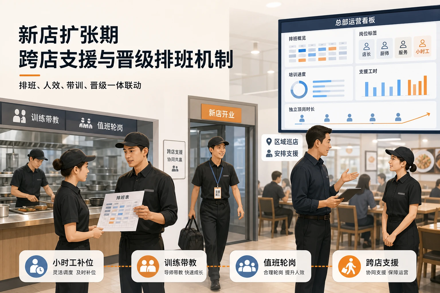 连锁餐饮新店扩张期跨店支援与晋级排班机制设计(2026年版)
