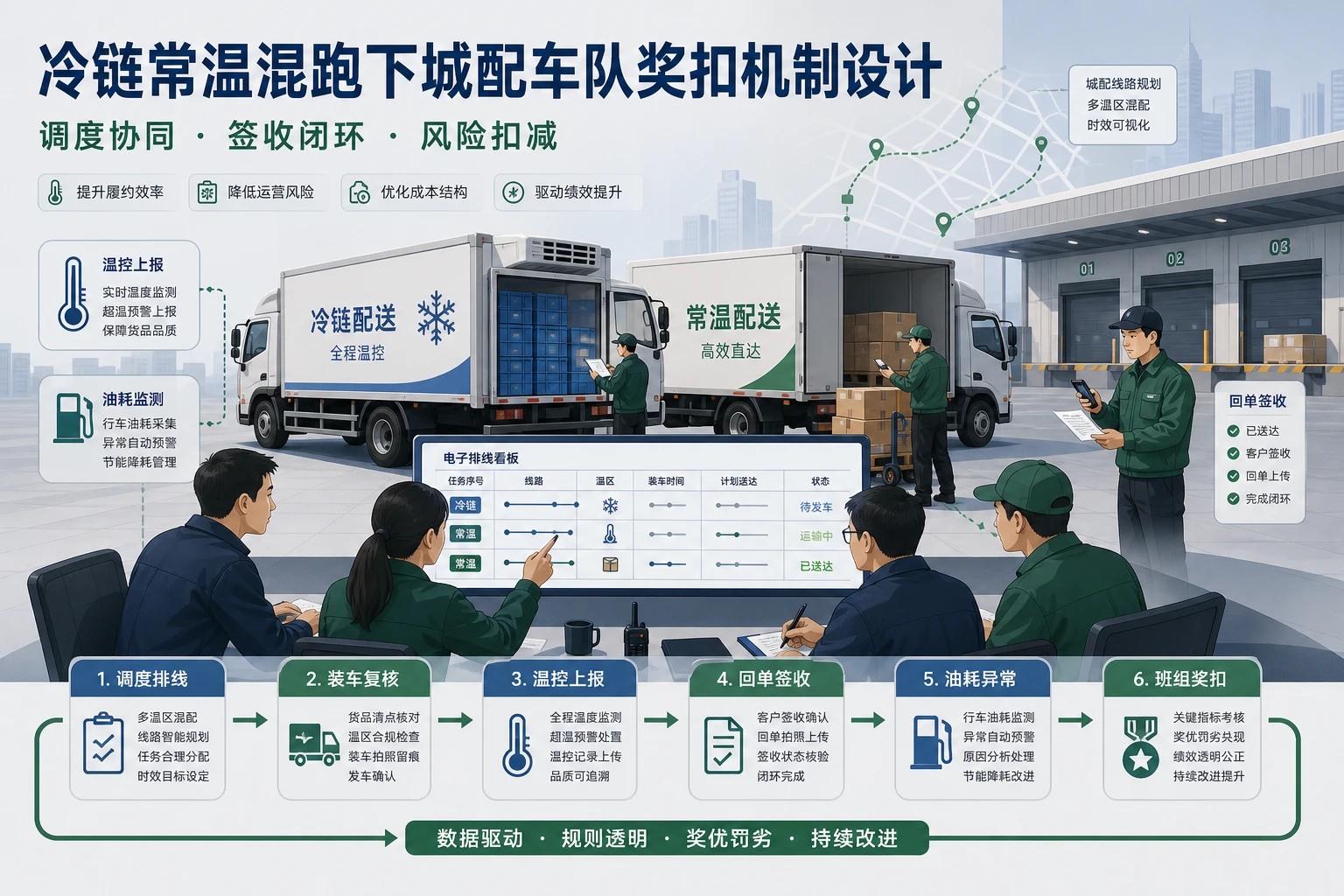 冷链常温混跑下城配车队奖扣机制设计(2026年版)