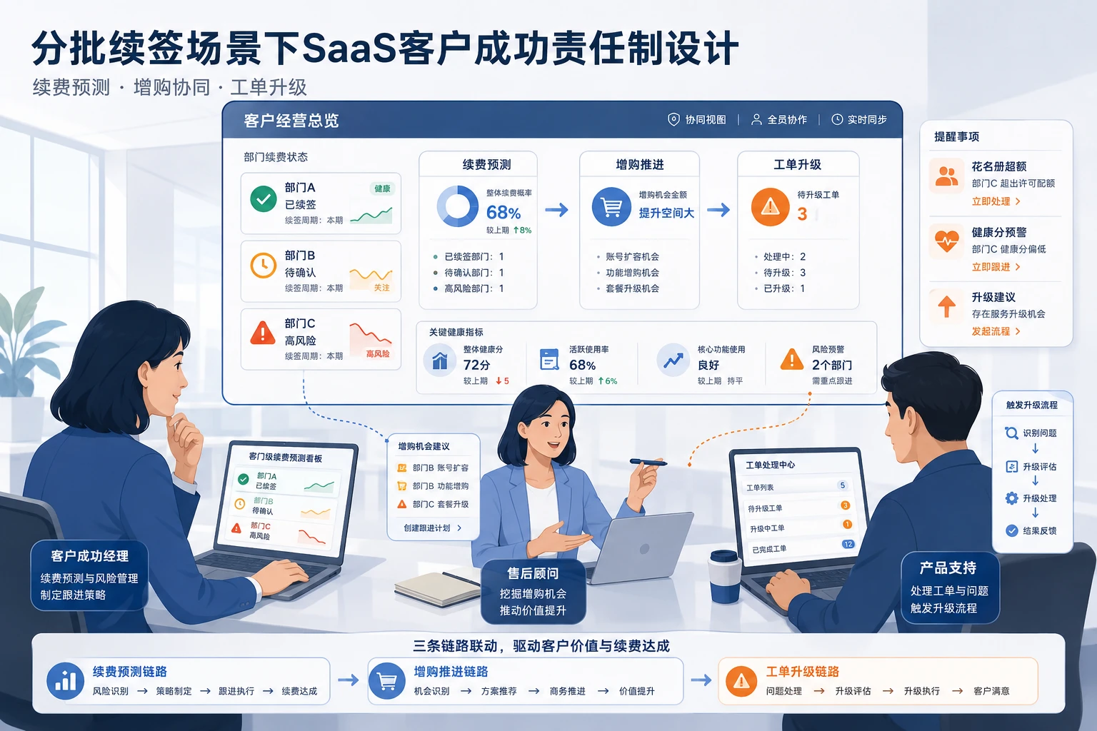 2026年分批续签场景下SaaS客户成功责任制设计