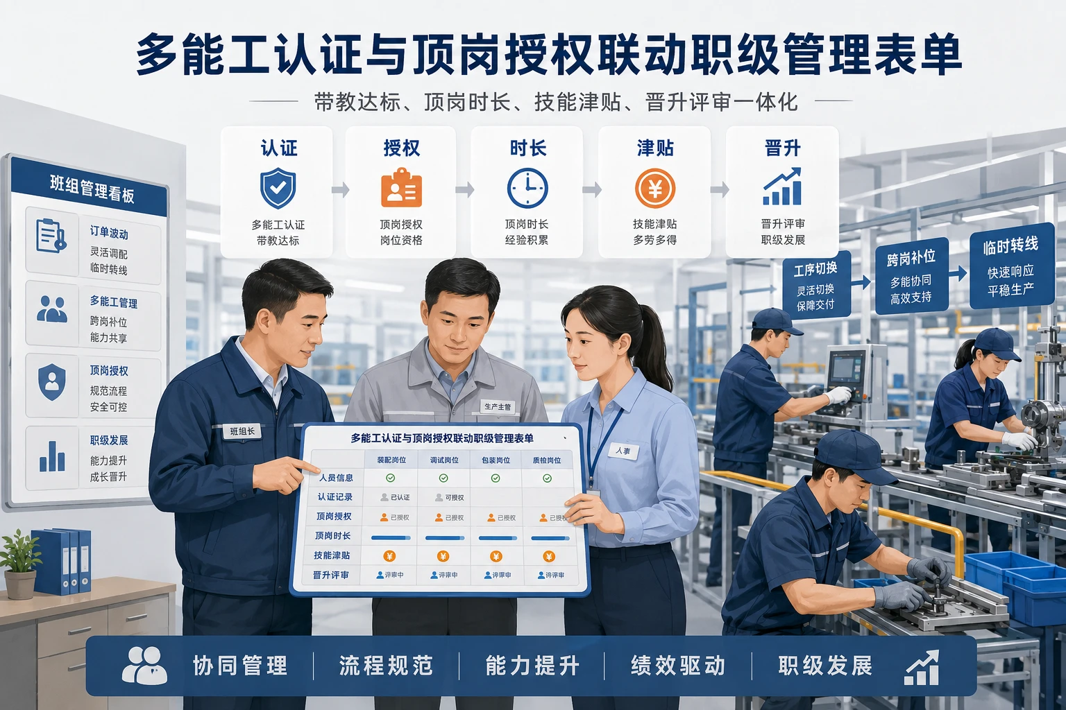 2026年多能工认证与顶岗授权联动职级管理表单模板
