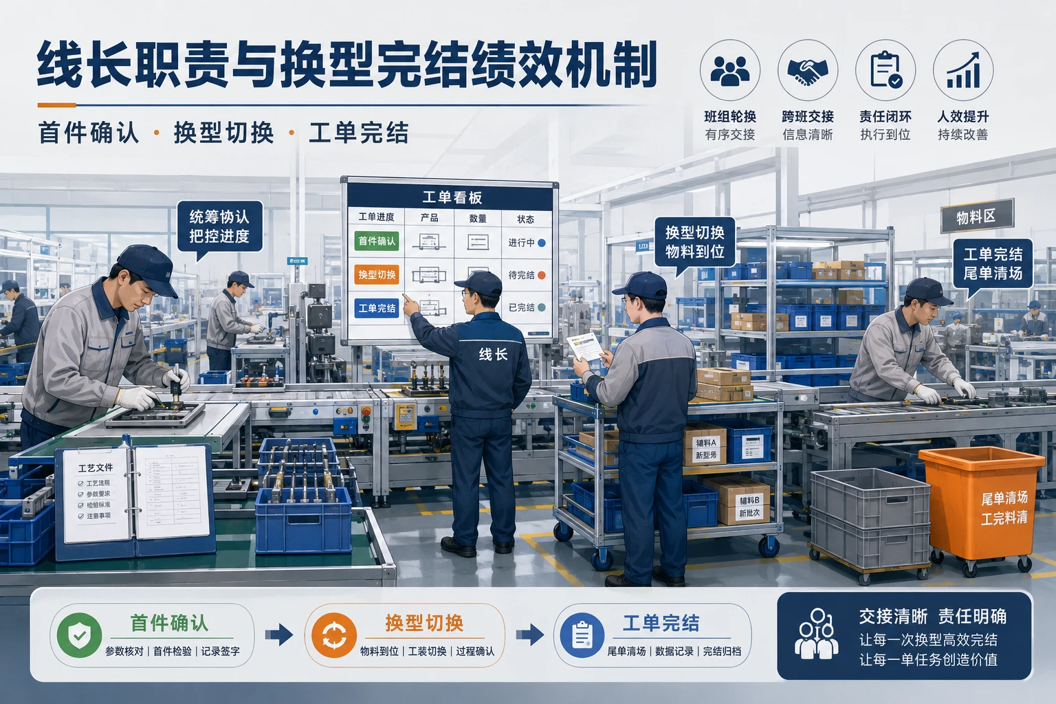 多品种短交期下线长职责与换型完结绩效机制设计