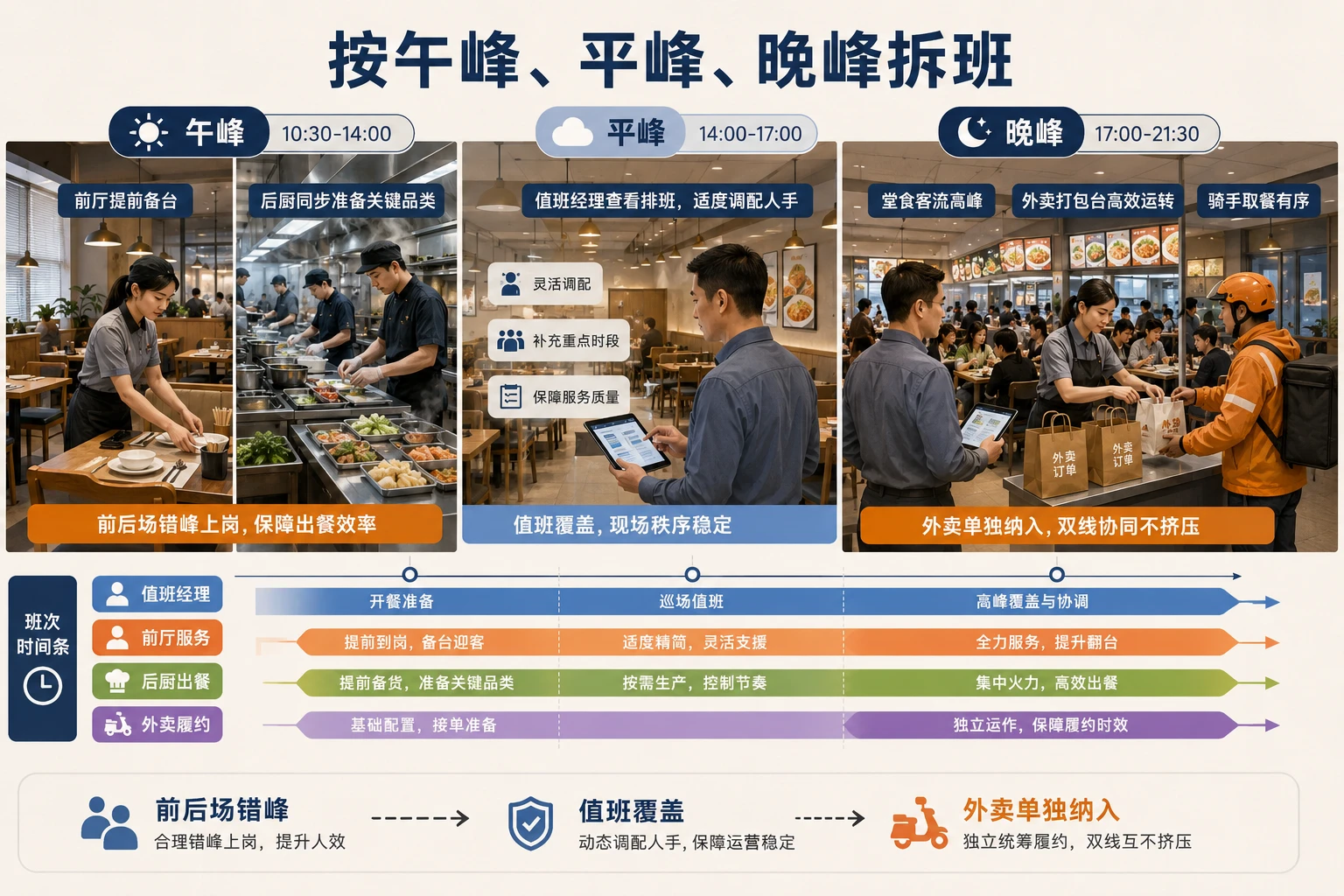 商圈店双高峰分化下值班经理排班与人效协同机制