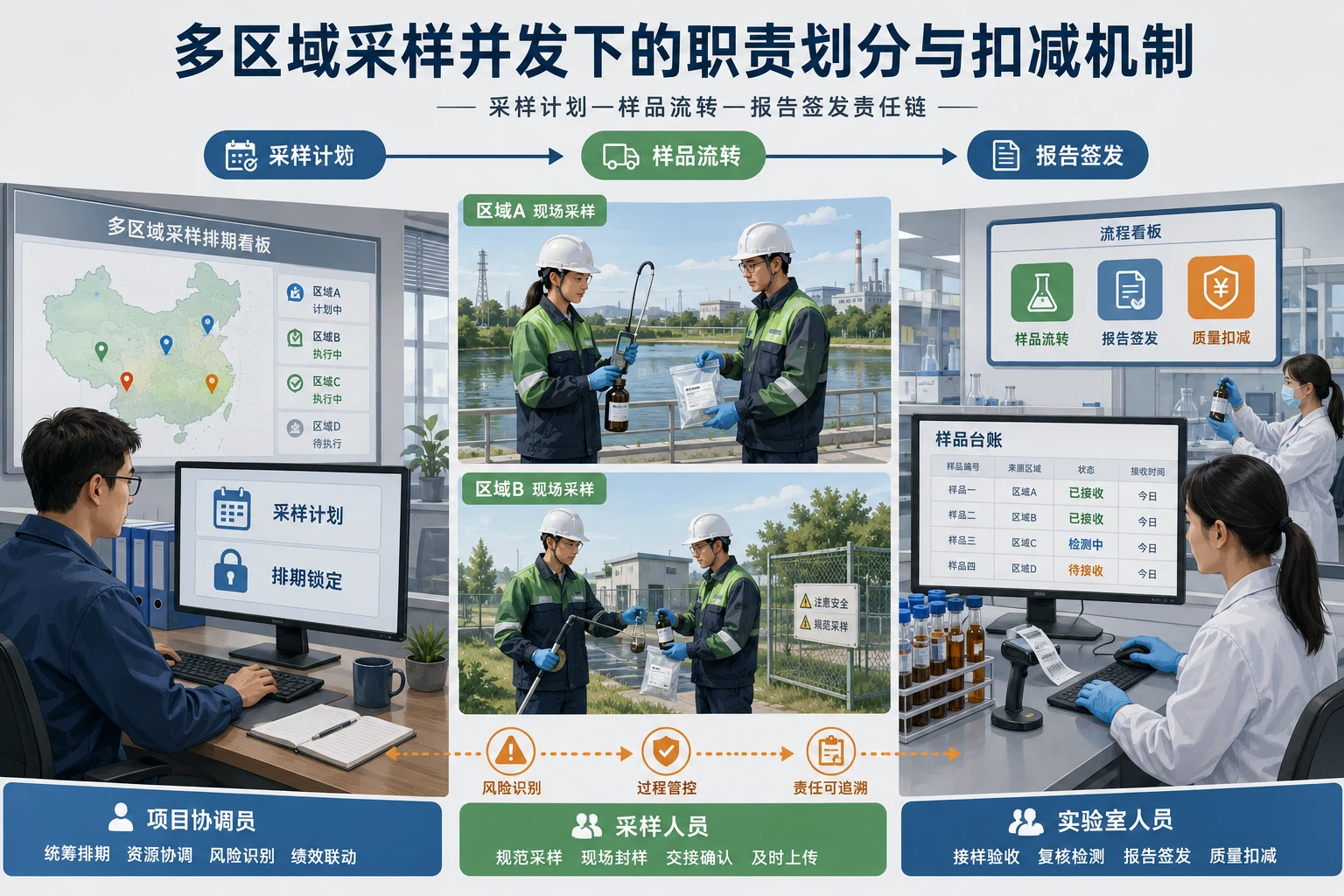 2026年多区域采样并发下环保监测项目职责划分与扣减机制
