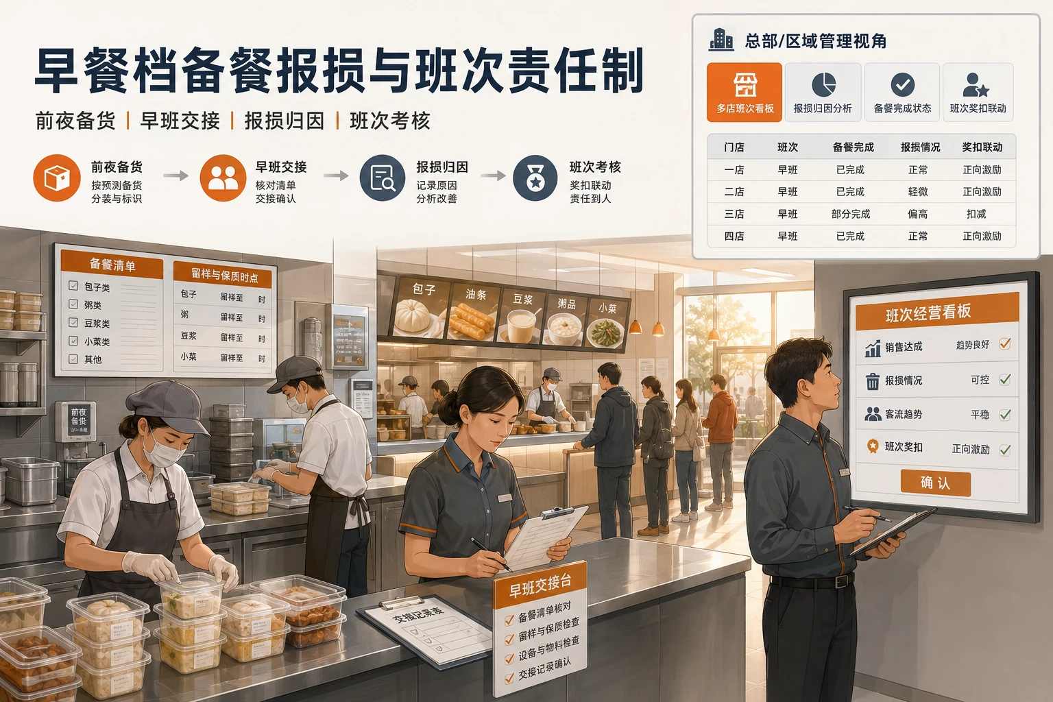 2026年连锁门店早餐档备餐报损与班次责任制设计