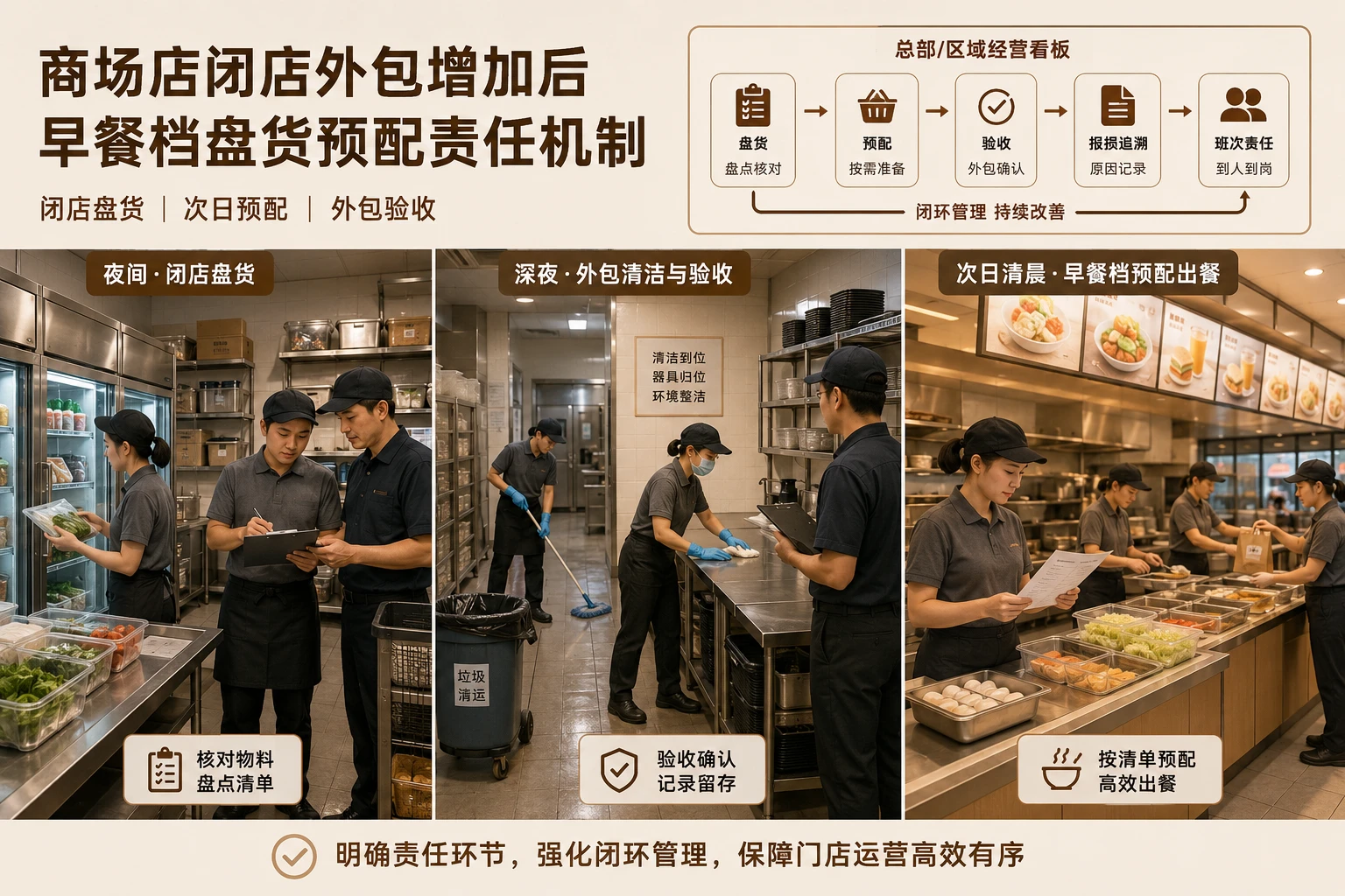 商场店闭店外包增加后早餐档盘货预配责任机制