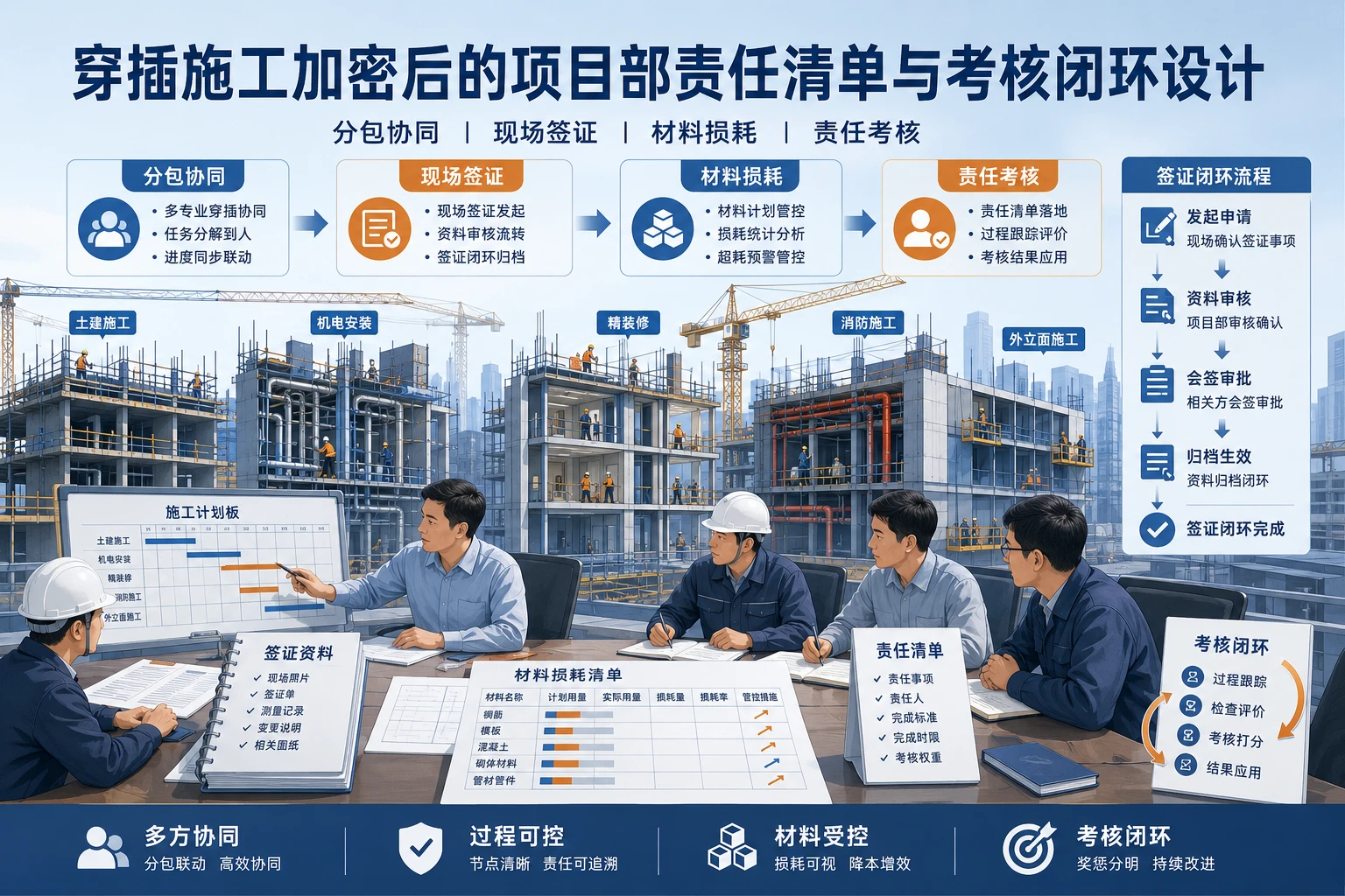 穿插施工加密后的项目部责任清单与考核闭环设计