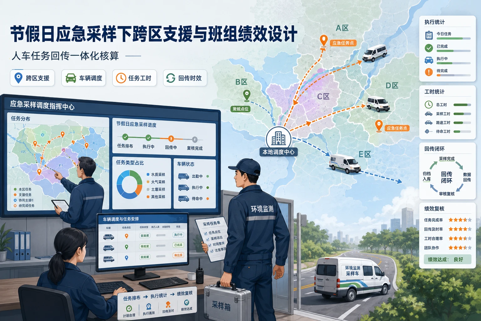 节假日应急采样下跨区支援与班组绩效设计(2026年版)